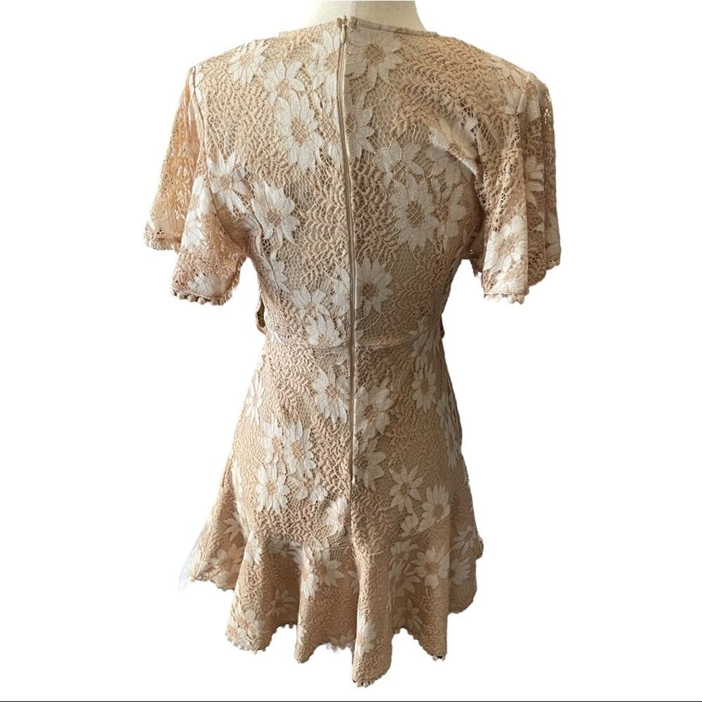 Saints + Secrets Beige & White Lace Dress XS - Picture 8 of 15